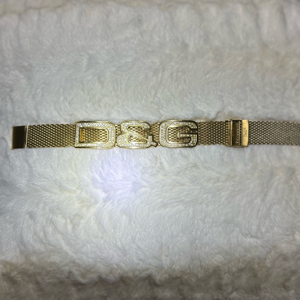Dolce Gabbana Gold Mesh Bracelet With Clasp 160$